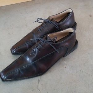 John Fluevog Black/Brown Shoes, size 12M